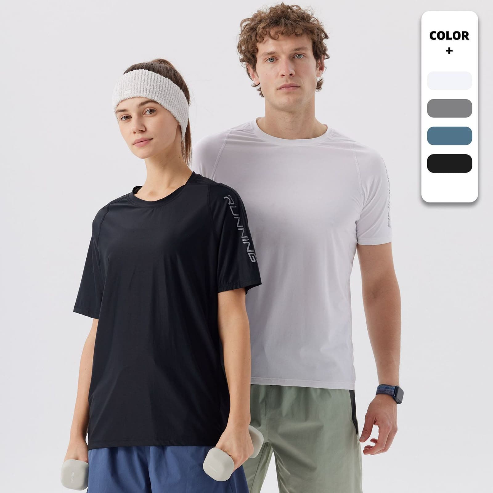 Men's Short-Sleeve Seamless Dry-Fit Athletic T-Shirt, image 1