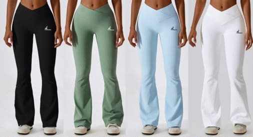 Women's High-Waisted V-Flare Leggings