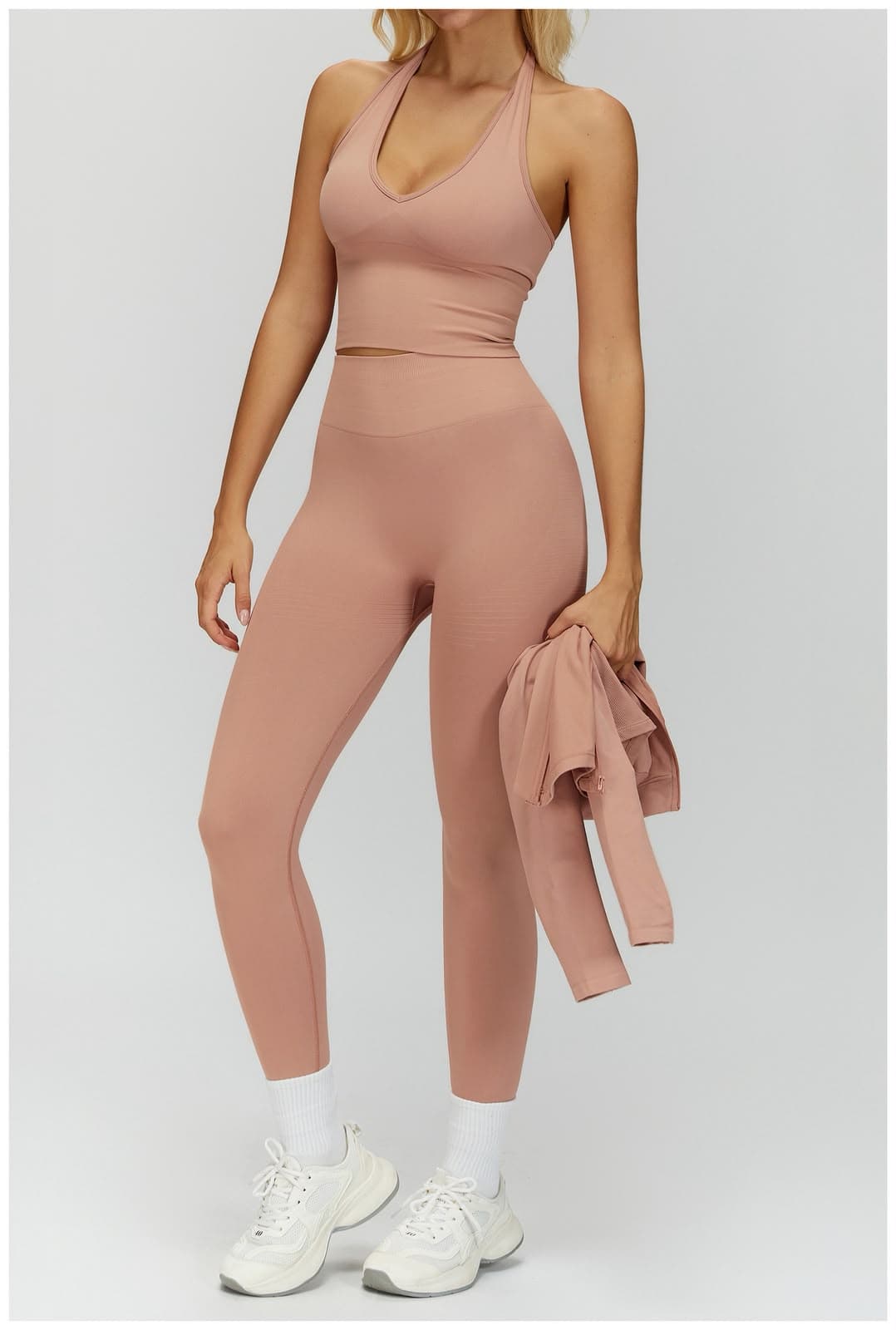 Women's Seamless Three-Piece Activewear Set, image 1
